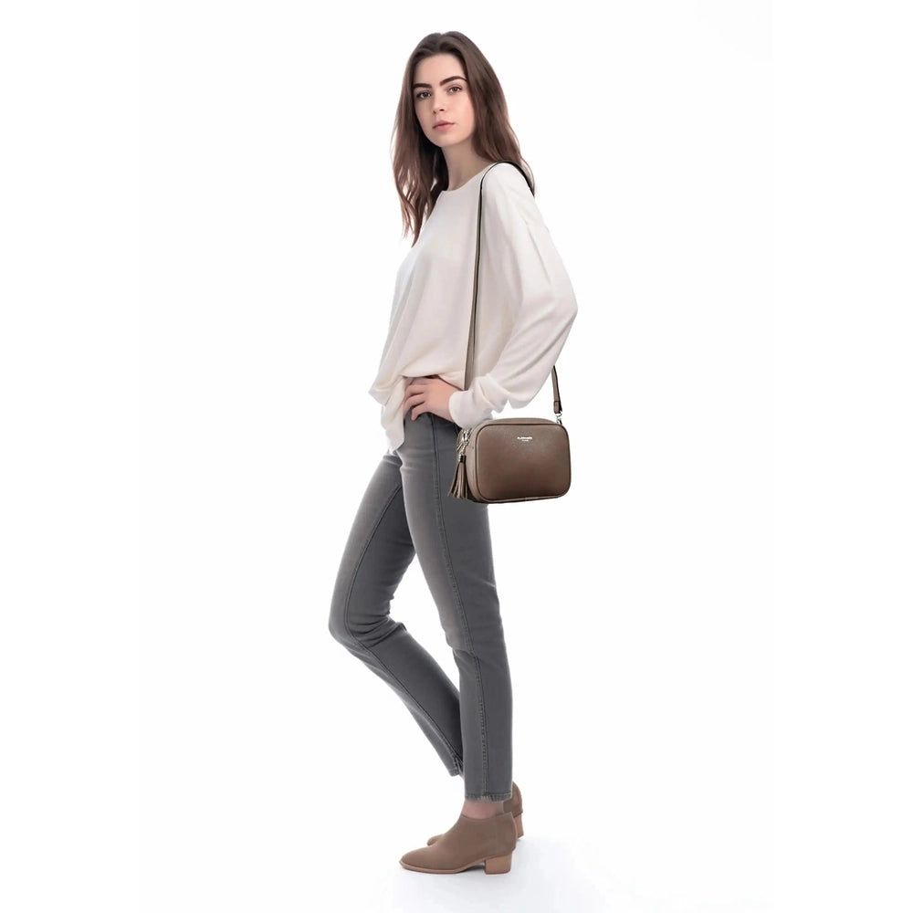 Flora & co Sac caméra bandoulière femme léger taupe foncé