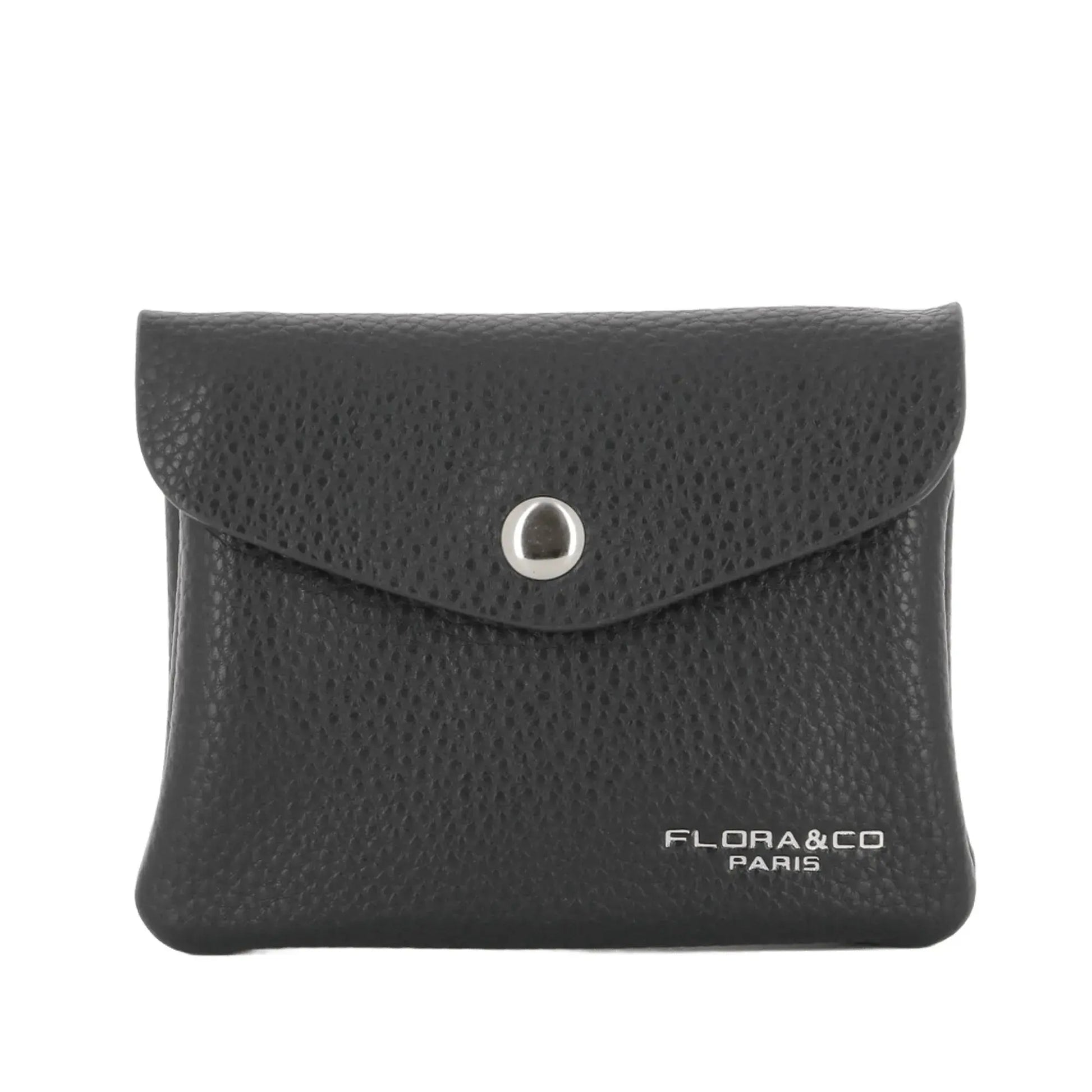 Flora & co Porte-monnaie cartes femme magnétique noir