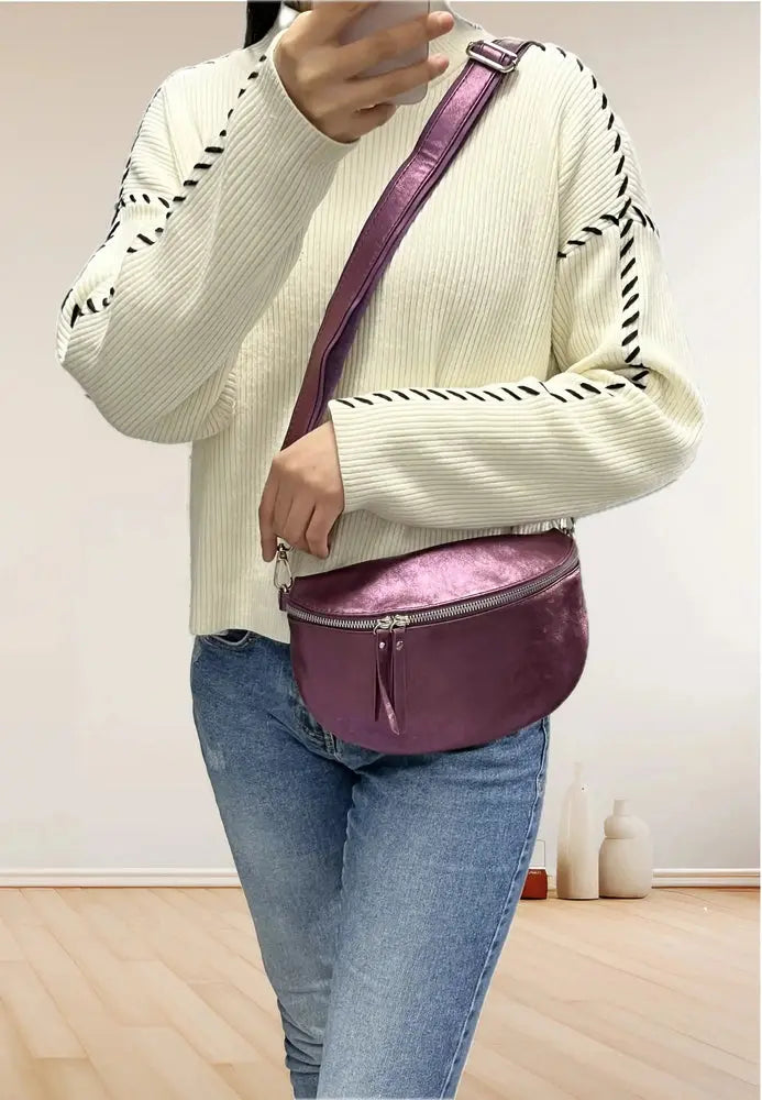 Flora & co Sac banane bandoulière femme irisé violet