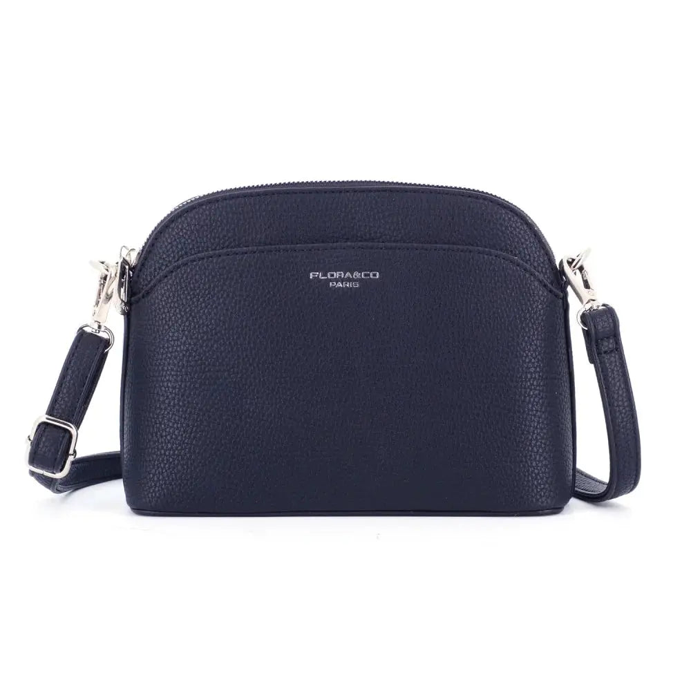 Sac bandoulière arrondi multi-poches Bleu Marine main image