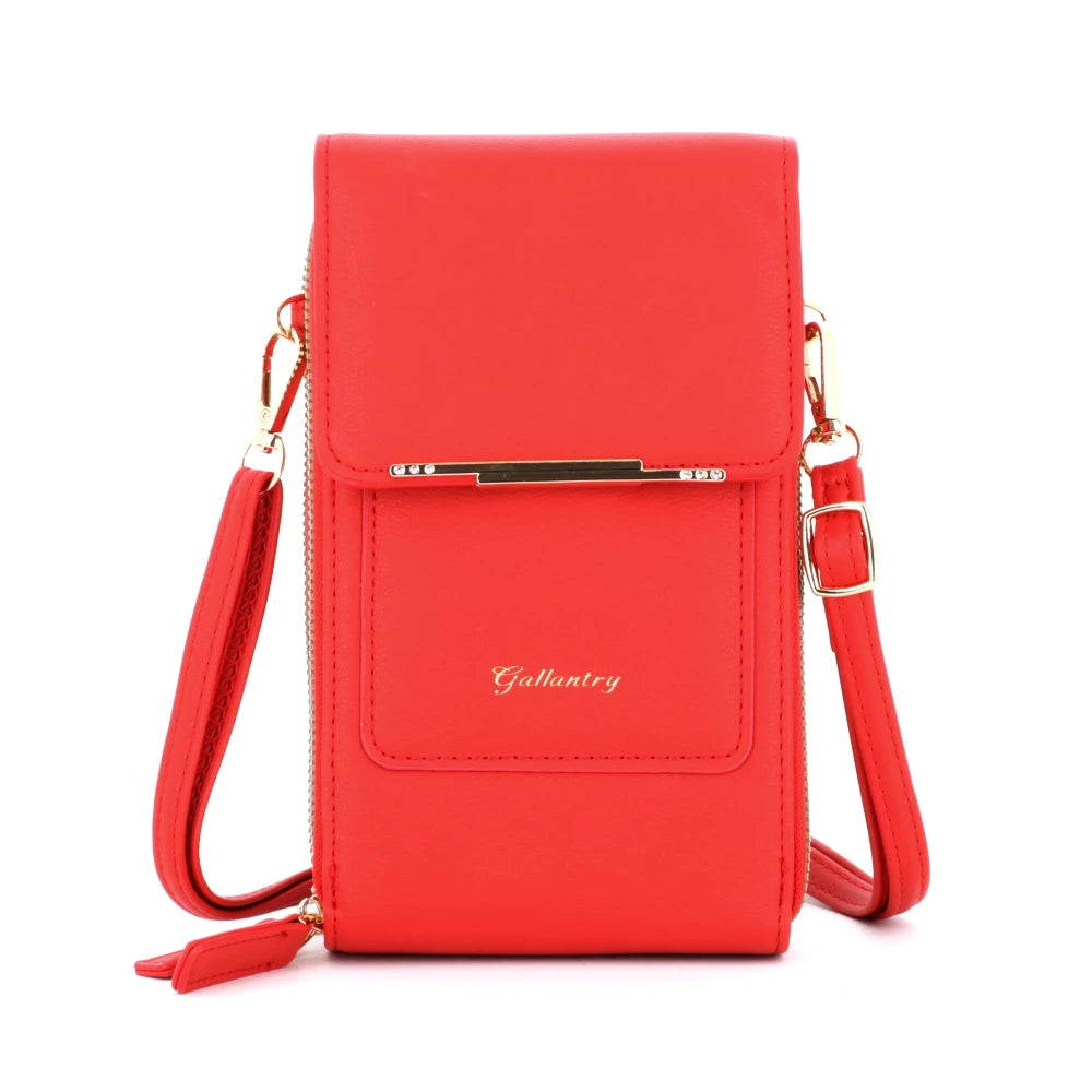 Pochette bandoulière femme smartphone rouge Gallantry
