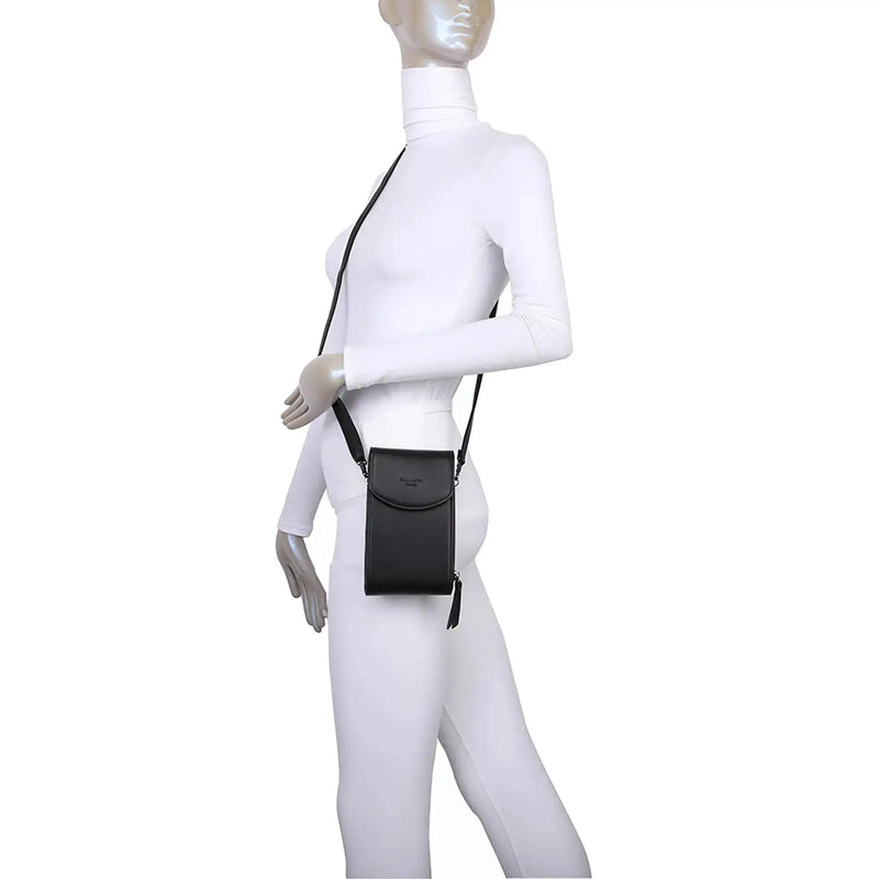 Gallantry Pochette téléphone bandoulière femme noir