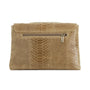 Made in Italy Sac bandoulière chaîne cuir femme croco taupe
