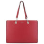 Sac cabas femme simili cuir billes a4 rouge - vue principale | Flora & co