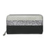 Gallantry Portefeuille long femme tout-en-un paillette gris