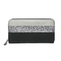 Gallantry Portefeuille long femme tout-en-un paillette gris