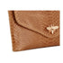 Made in Italy Sac bandoulière chaîne cuir femme croco camel