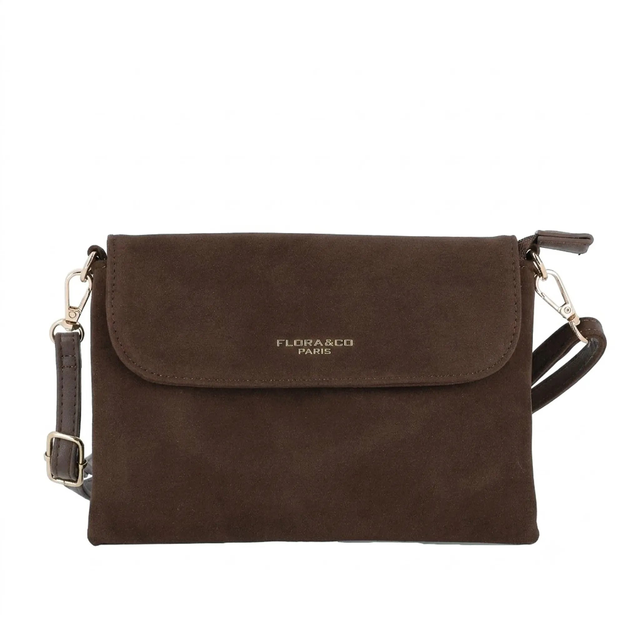Petit sac bandoulière daim femme Chocolat