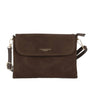 Petit sac bandoulière daim femme Chocolat - Crocochic