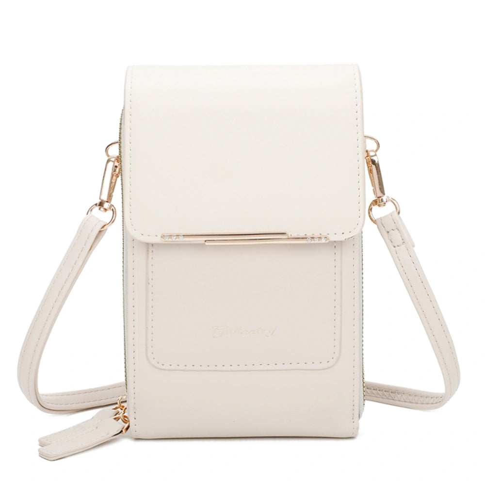 Pochette bandoulière femme smartphone beige Gallantry