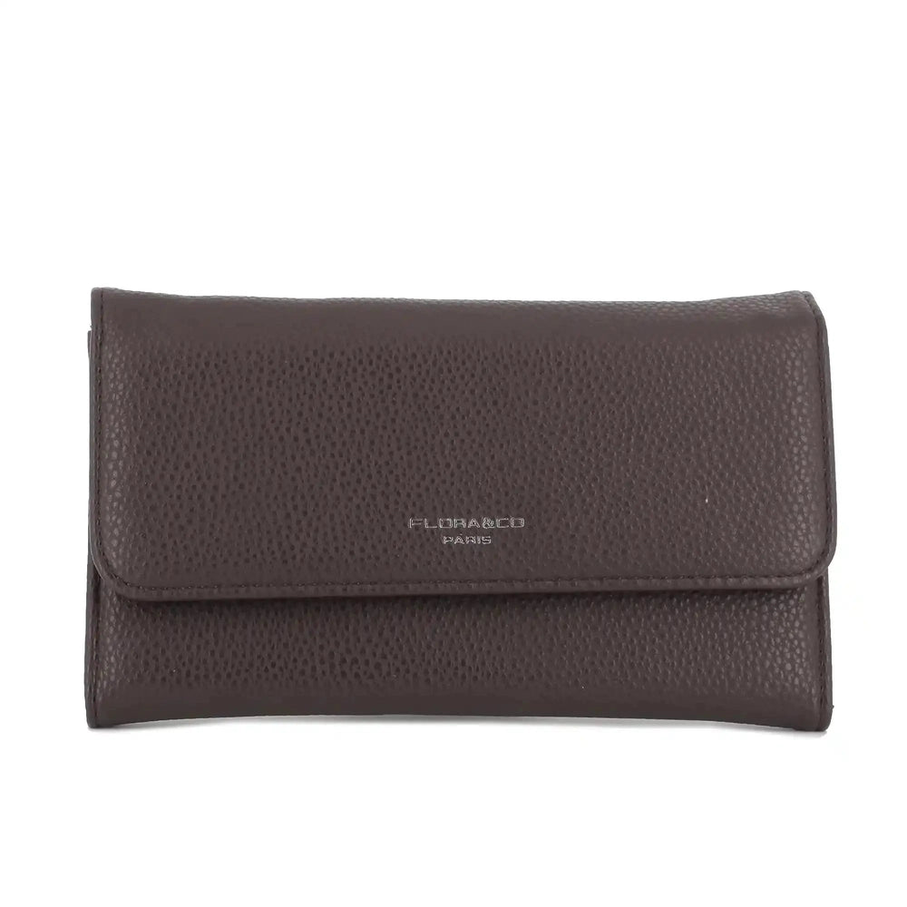 Portefeuille chéquier femme souple chocolat