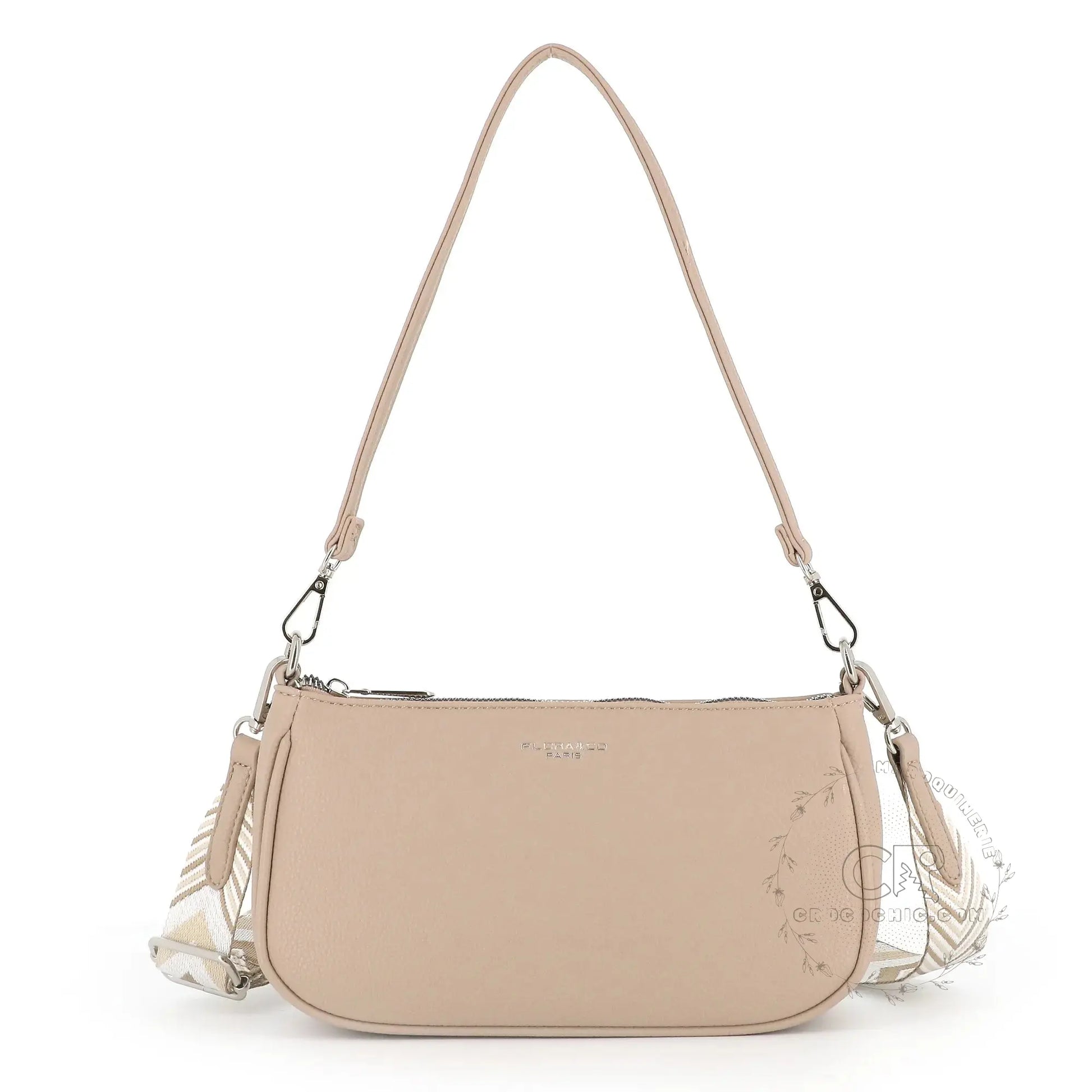 Flora & co Sac baguette avec bandoulière Beige