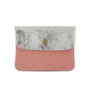 Vue princ. du Porte-monnaie cartes cuir suédé irisé 043 corail par Made in Italy.