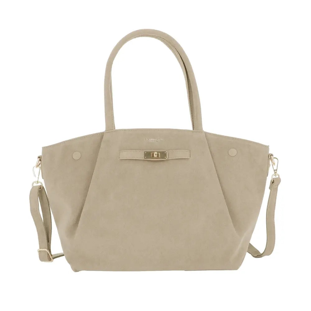 Sac à main bandoulière suédé Beige