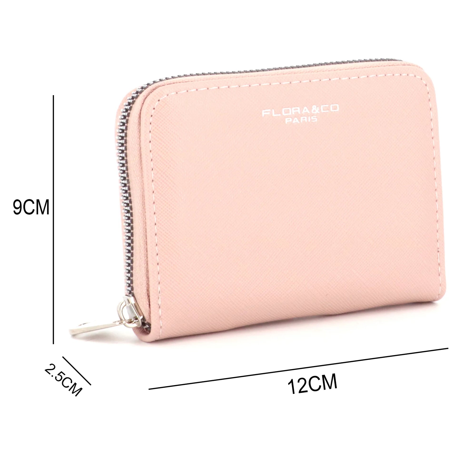 Flora & co - Portefeuille porte-carte femme saffiano rose