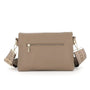 Flora & co Sac bandoulière large multipoches taupe