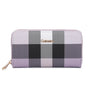 Portefeuille campagnon carreaux multicolore Violet - Crocochic