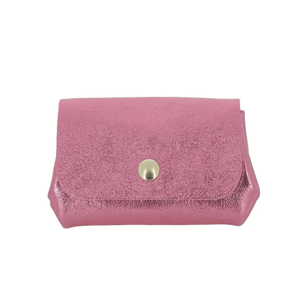 Porte-monnaie cuir souple irisé 04 Rose Vif main image