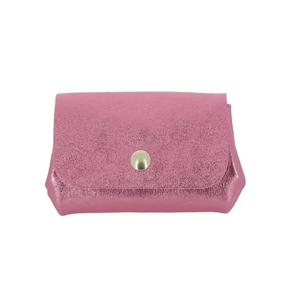 Vue princ. du Porte-monnaie cuir souple irisé 04 Rose Vif par Made in Italy.