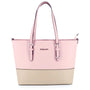 Sac cabas femme similicuir rose - vue principale | Flora & co