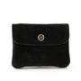 Vue princ. du Petit porte-monnaie cartes cuir suède Noir par Made in Italy.