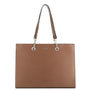 Sac cabas femme cuir synthétique taupe - vue principale | Flora & co