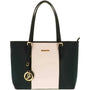 Gallantry Sac cabas femme bicolore saffiano beige