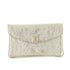 Portefeuille pochette passeport cuir isiré Doré main image