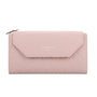 Gallantry Portefeuille long femme tri-pli matelassé vieux rose