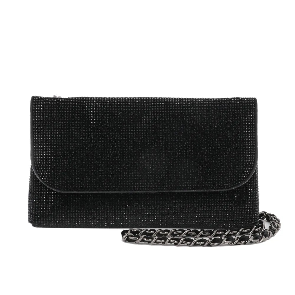 Sac pochette de soirée strass Noir main image