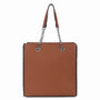 Sac cabas femme similicuir camel - vue principale | Crocochic