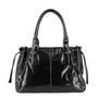 Sac cabas bowling femme simili cuir noir - vue principale | Flora & co