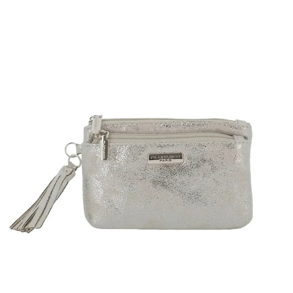 Porte-monnaie Femme Similicuir Suède Irisé taupe