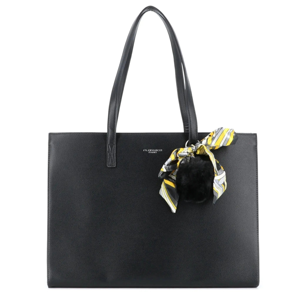 Flora & co Sac cabas femme a4 rigide noir