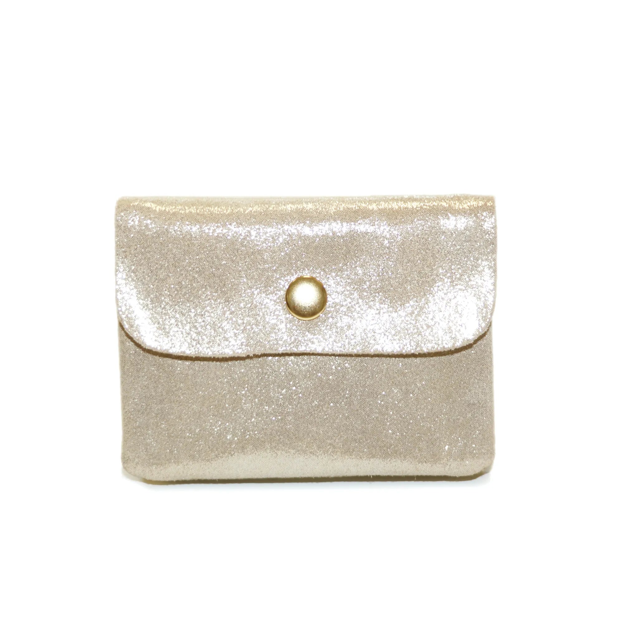 Porte-monnaie femme cuir daim irisé 044 beige - Crocochic