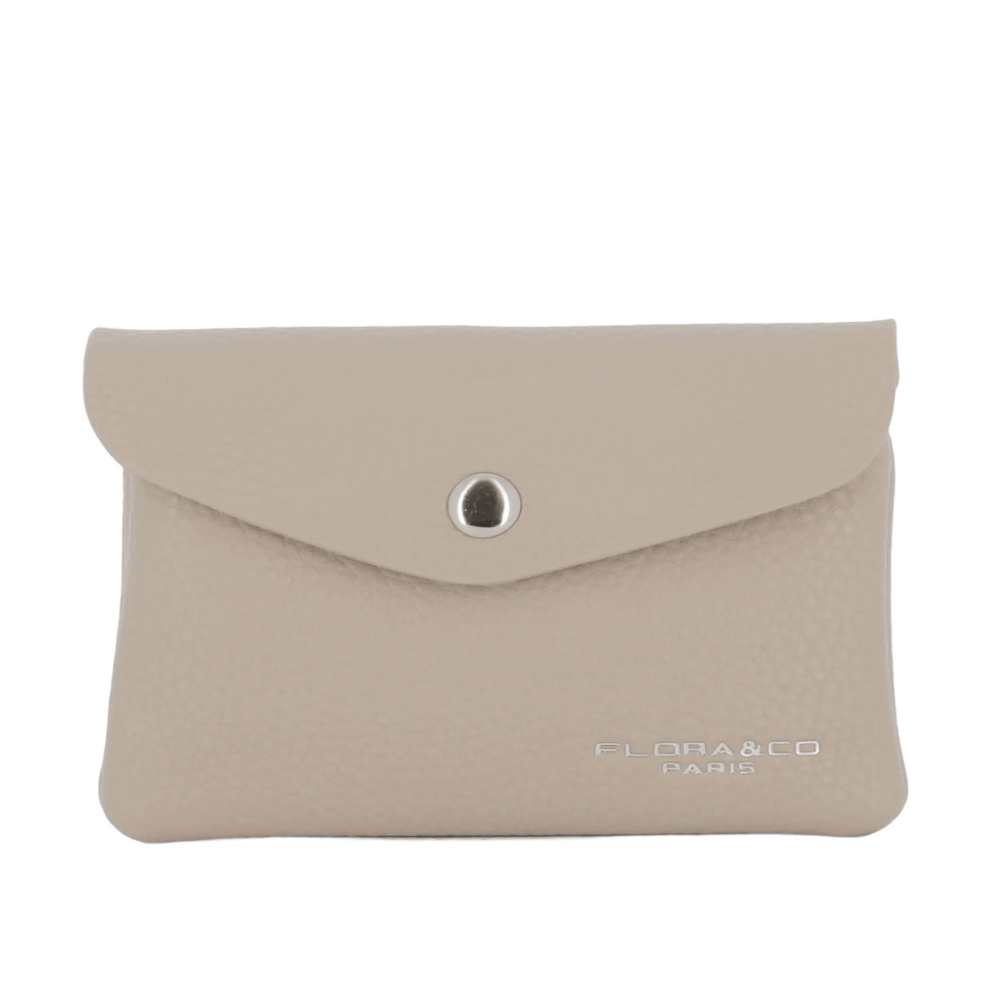 Porte-monnaie portefeuille femme mi-long Beige main image