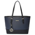 Gallantry Sac cabas femme bicolore saffiano bleu