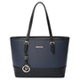 Gallantry Sac cabas femme bicolore saffiano bleu