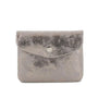 Flora & co Porte-monnaie femme court suède irisé Noir Taupe Métal