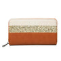 Gallantry Portefeuille long femme tout-en-un paillette camel