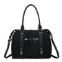 Grand sac bowling similicuir suédine femme Noir main image