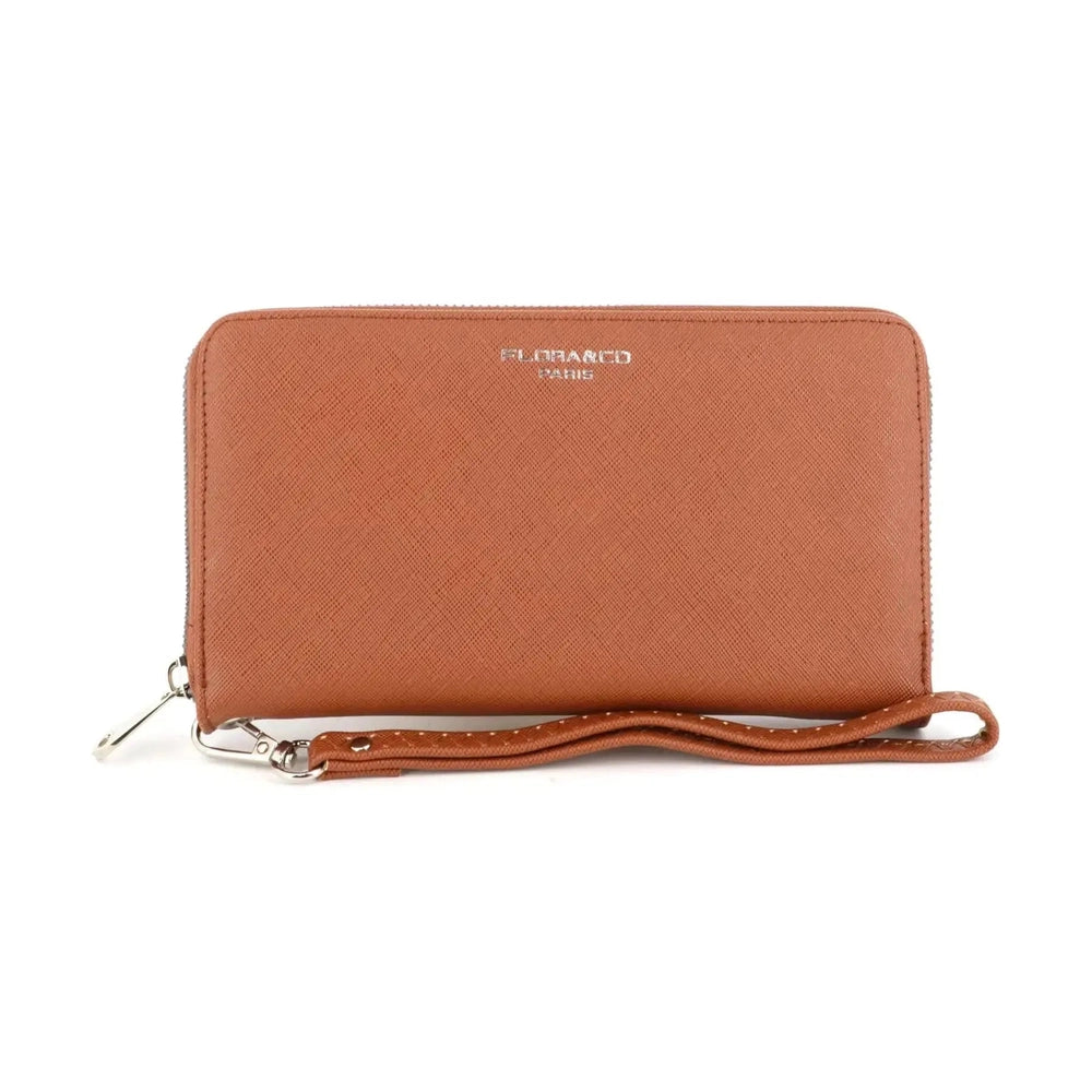 Flora & co Portefeuille long femme rigide classique camel