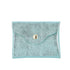 Porte-monnaie cuir irisé femme ultra fin Turquoise - Crocochic