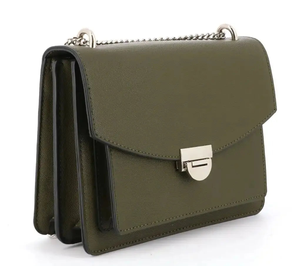 Flora & co Sac bandoulière chaînette style accordéon kaki