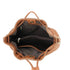 Made in Italy Sac seau à bandoulière femme cuir camel
