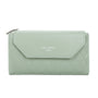 Gallantry Portefeuille longue tri-pli pu cuir matelassé vert