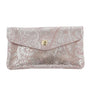Vue princ. du Porte-monnaie long suédé irisé baroque 05A Rose en cuir par Made in Italy.