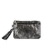 Flora & co Petit porte-monnaie pochette femme suède irisé Gris Argent