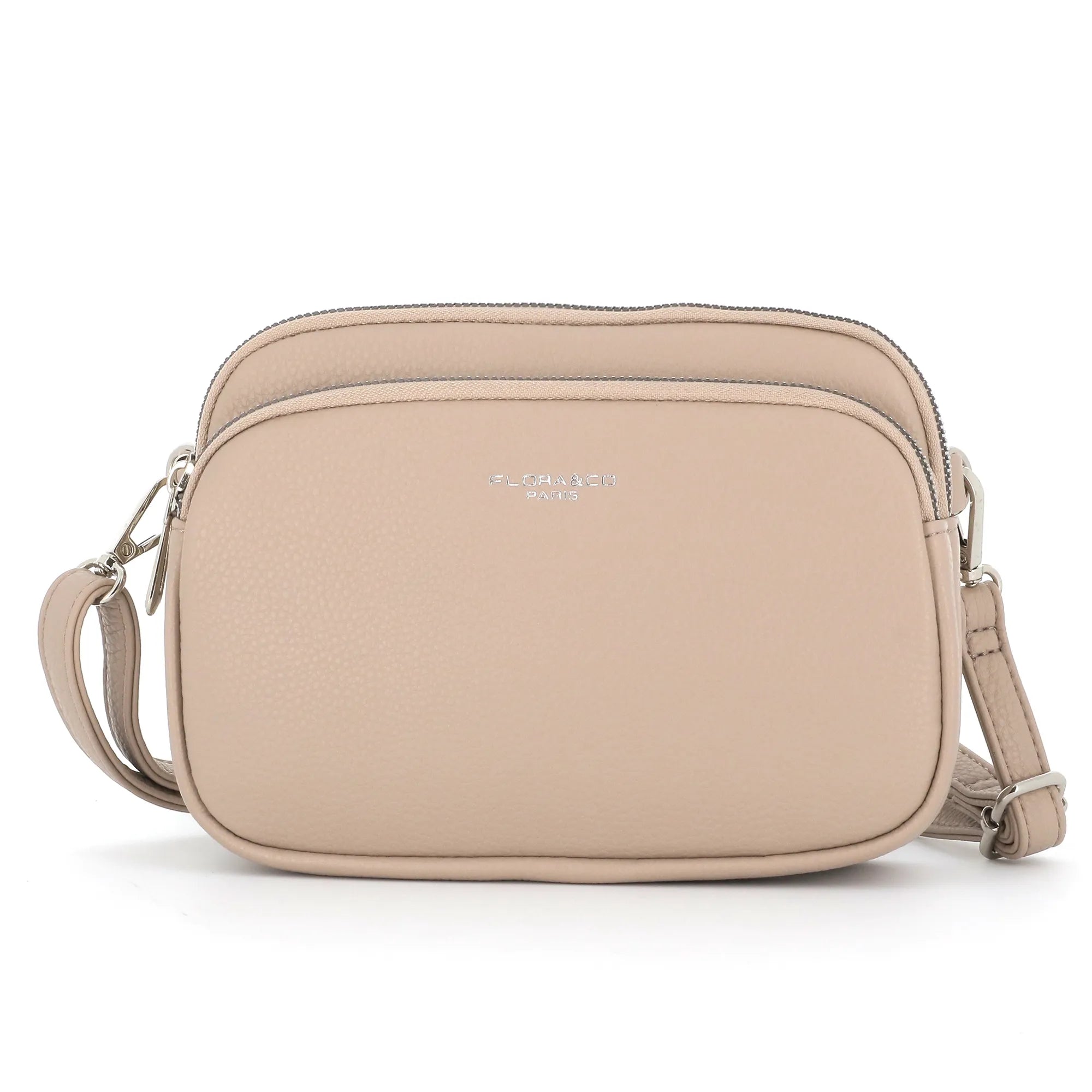 Sac bandoulière femme multipoches Beige main image