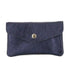 Portefeuille pochette passeport cuir isiré Bleu Marine main image